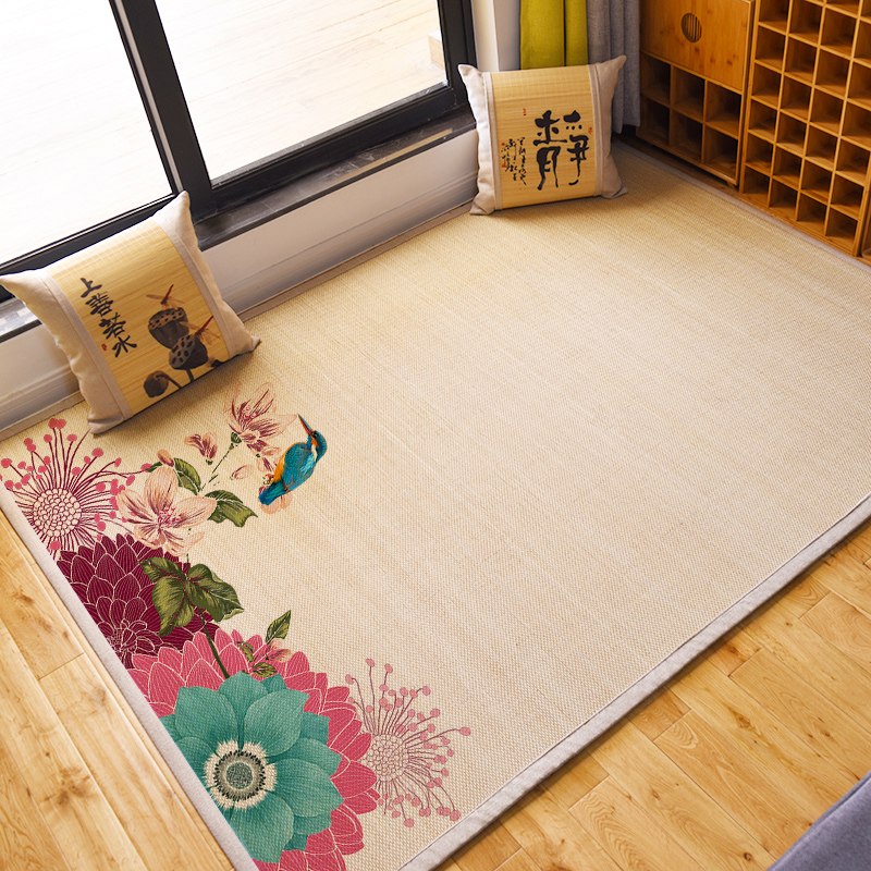 定制竹编日式瑜伽垫竹地毯客厅家用榻榻米垫子飘窗垫地垫防滑加厚