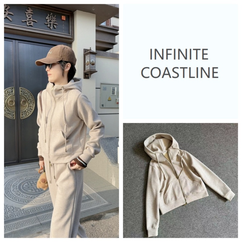 INFINITE COASTLINE/无垠海岸春晓12504米咖连帽外套