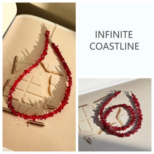INFINITE COASTLINE/无垠海岸链子925银 4456【红石榴】项链