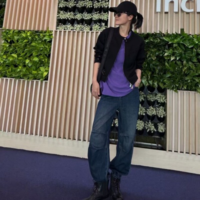 INFINITE COASTLINE/无垠海岸春晓20016膝盖褶皱束脚牛裤