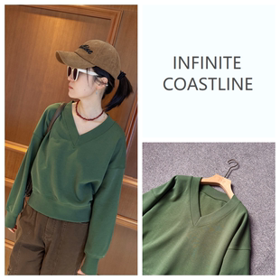 INFINITE COASTLINE/无垠海岸12060【海角】V领卫衣