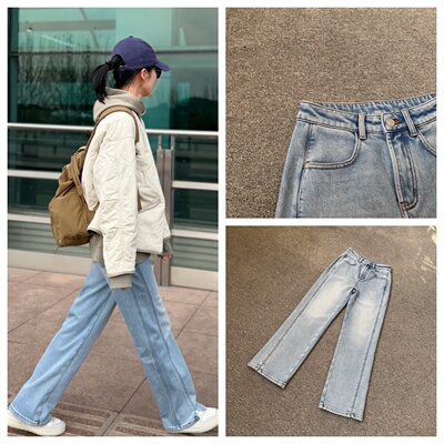 INFINITE COASTLINE/无垠海岸A20039 分界线 一体绒 牛裤C8920