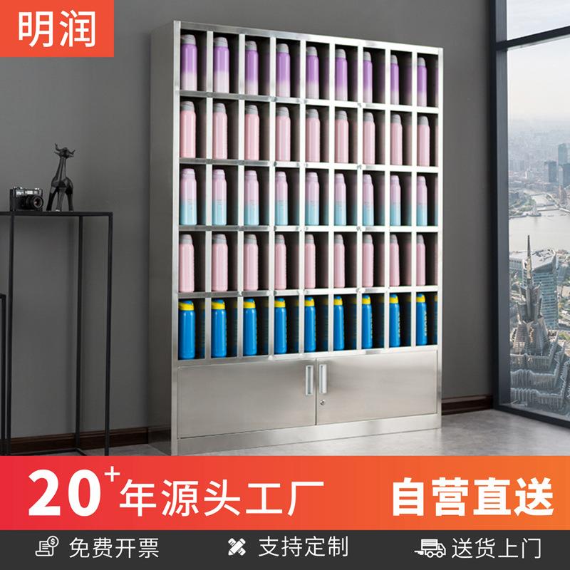 厂家直销不锈钢储物柜水杯存放柜茶水间茶杯收纳架员工食堂碗柜