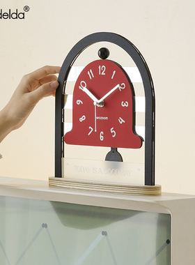 客厅玄关装饰摆件电视柜家居饰品钟表桌面摆放式创意时钟