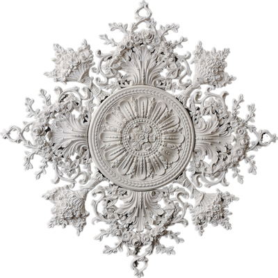 石膏灯盘法式镂空欧式雕花角花费PU客厅吊顶灯吸顶盘圆盘装饰造型