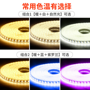 速发三色变光家用灯带oled灯条变色2E20V户外防水室内超亮客厅吊