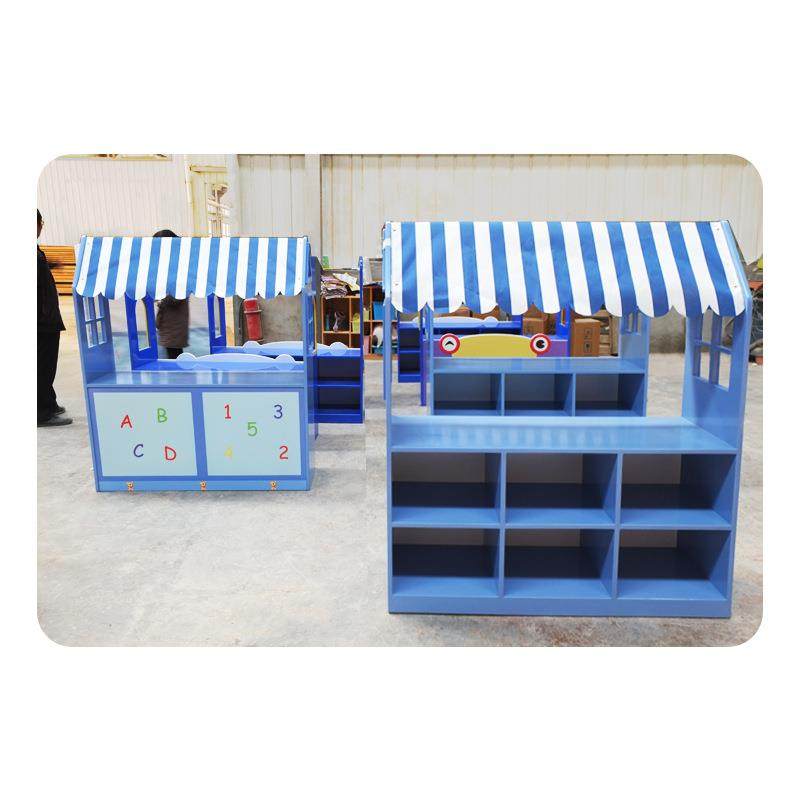 幼儿园贩卖柜仿真超市货架角色扮演木偶台娃娃家区域门头柜子