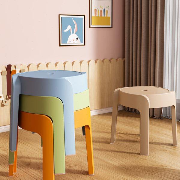 小凳子浴室风叠家用凳子不占塑料可旋放空间圆简约现代小矮凳板凳,住宅家具,矮凳,淘宝优惠券,粉丝福利购,淘宝优惠卷