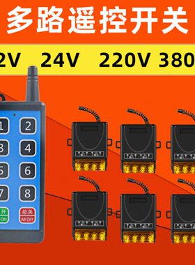交直电灯磁2208V水泵控制器12V24V继电器流多遥控开关0流V3路电具