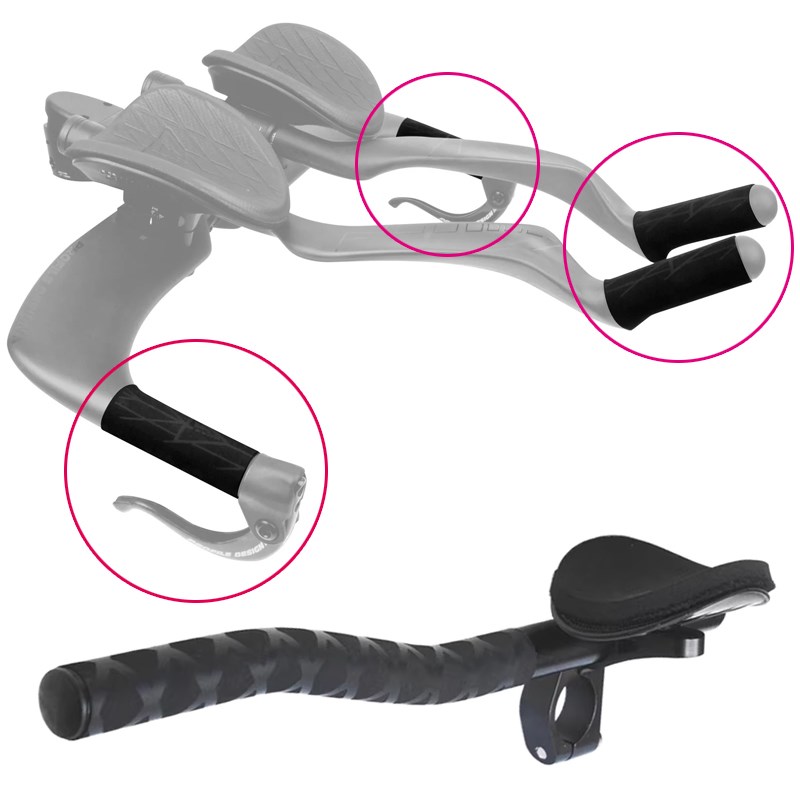 铁三TT计时公路自行车把TT握管热缩防H滑手把套吸汗缠绕带花纹管