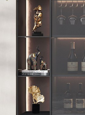 新中式家居摆件轻奢高级创意卧室酒店书房办公室酒柜装.修乔迁装