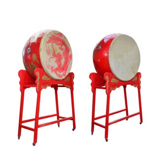 威龙鼓中国鼓实木鼓大鼓立牛皮鼓寺院24寸锣鼓立式风1米战鼓鼓