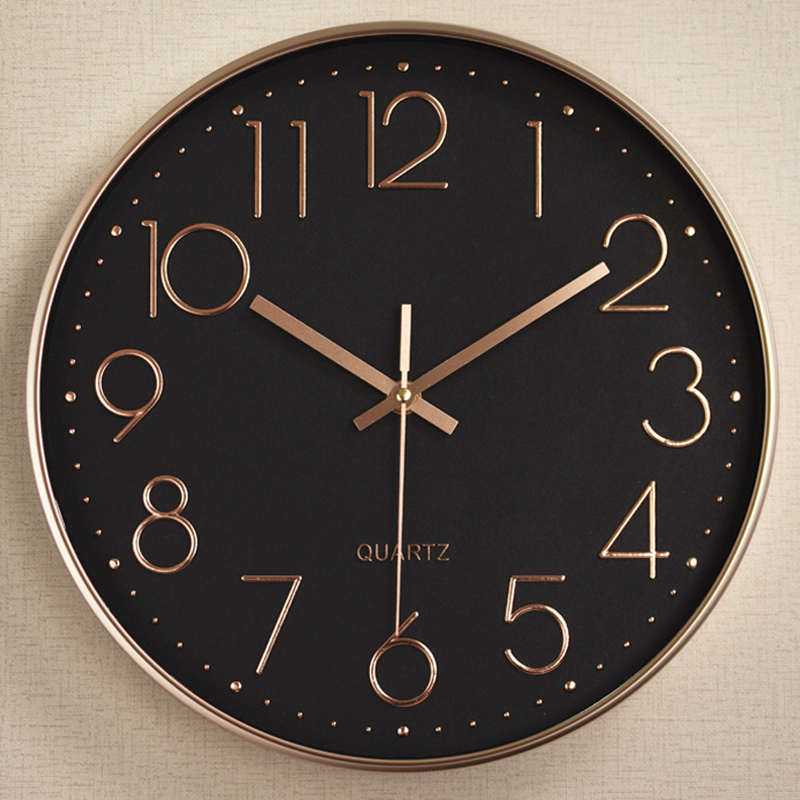 钟表挂钟客d厅家用时尚创意静音简约电子石英钟极简时钟挂表挂墙