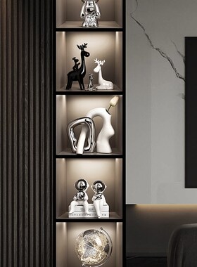 乔迁新居礼品麋鹿软装饰品摆件轻奢高档创意餐边柜酒Y柜红酒架组