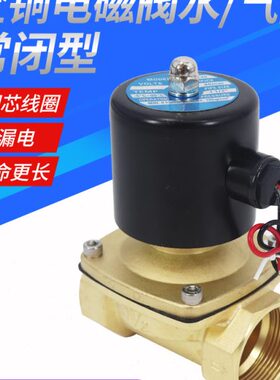 常闭电磁阀040 1022W阀25-纯铜寸156分-02W-10 气水阀2W4分160分8