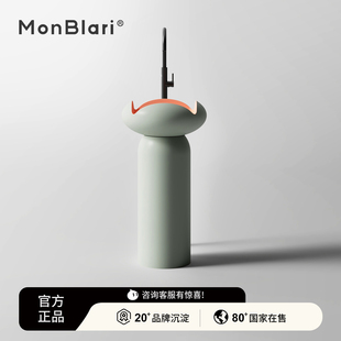 MonBlari琬宝丽人造石树脂花瓣洗脸盆家用卫生间柱盆洗手盆洗漱池