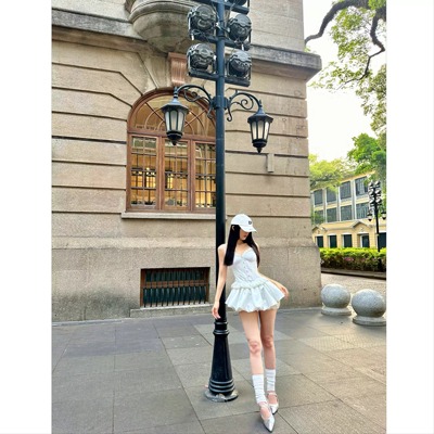 A字裙女灯笼裤超重工花苞裙