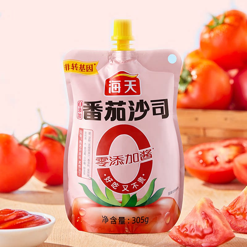 海天0添加番茄沙司305g番茄酱图片