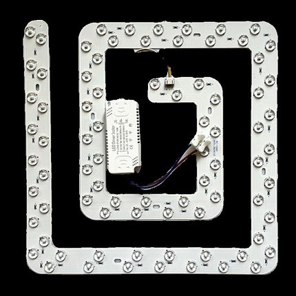 吸顶灯LED灯芯吊扇灯替换灯板方形灯盘改造磁吸圆形吸顶灯LED灯芯