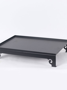 古典新中式高脚托盘花艺组合样板间软装饰品客厅茶几窗台禅意摆件