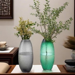 特大号富贵竹玻璃花瓶轻奢落地水培马醉木雪柳干枝插花瓶客厅摆件