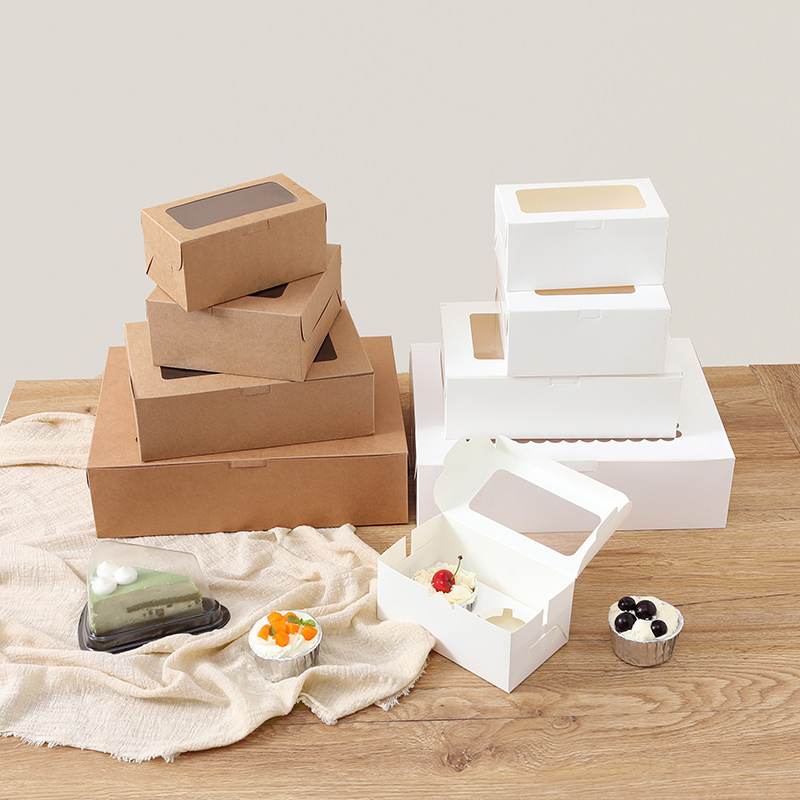 开窗2 4 6 12粒纸杯蛋糕包装盒雪媚娘蛋挞盒马芬杯木糠杯打包盒子