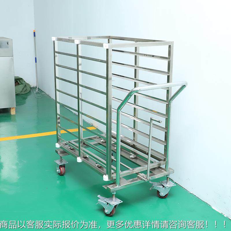 中不锈1361钢烘箱拖车中转车热风循环车烘箱转料四轮金属小厂推车