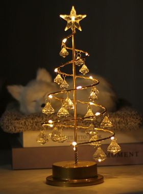 圣诞节灯饰送闺蜜生日礼物女生女孩实用创意水晶圣诞树房间卧室装