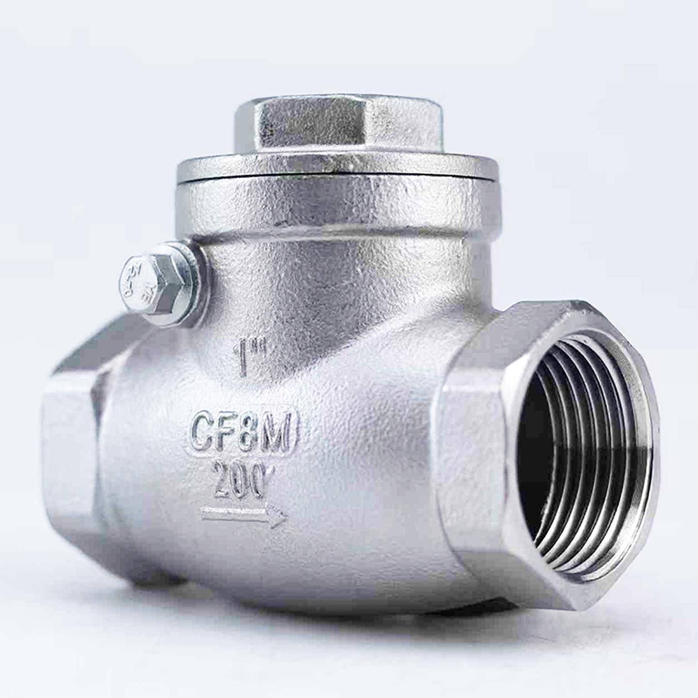 304不锈钢止回阀内螺纹丝扣卧式立式单向逆止阀水泵4分6分1寸