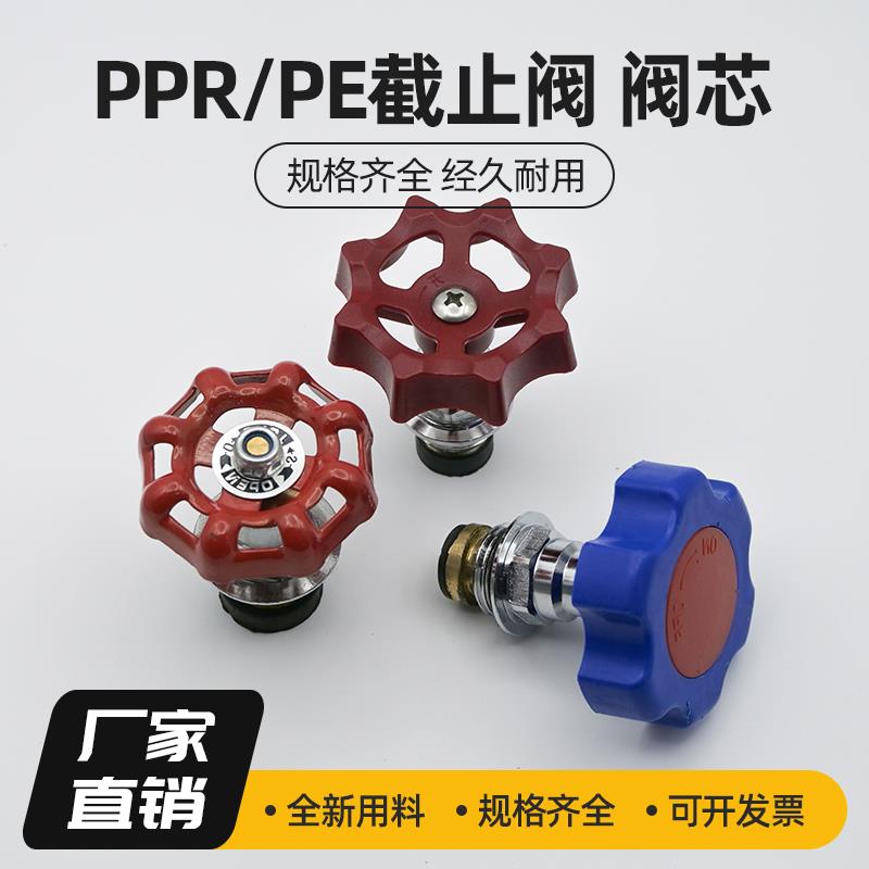 ppr截止阀阀芯全铜加厚pe升降式4分20水阀6分25开关闸阀40 63 75