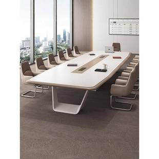 轻奢时尚烤漆会议桌长桌简约现代商务洽谈桌培训桌大小型谈判桌椅