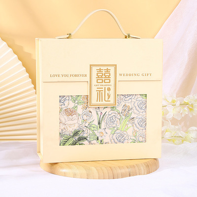 伴手礼盒子结婚伴娘伴郎礼盒空盒高级感宾客礼品盒喜糖盒包装盒