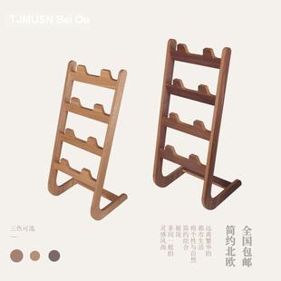 日式 木质拖鞋 新品 简约多层立式 架省空间家用客厅卧室门后收纳 包邮