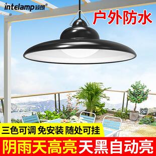 太阳能灯庭院照明家用户外防水露台露营应急停电电灯屋内吸顶吊灯