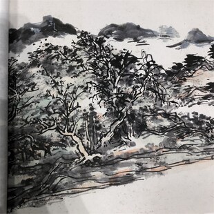 黄宾虹 山川卧游卷 近代名家山水国画真迹微喷复制装饰画临摹学习