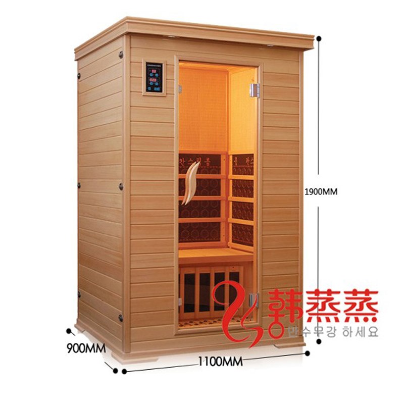 桑拿房汗蒸房双人n锗石家用光波房铁杉木汉蒸房韩蒸蒸