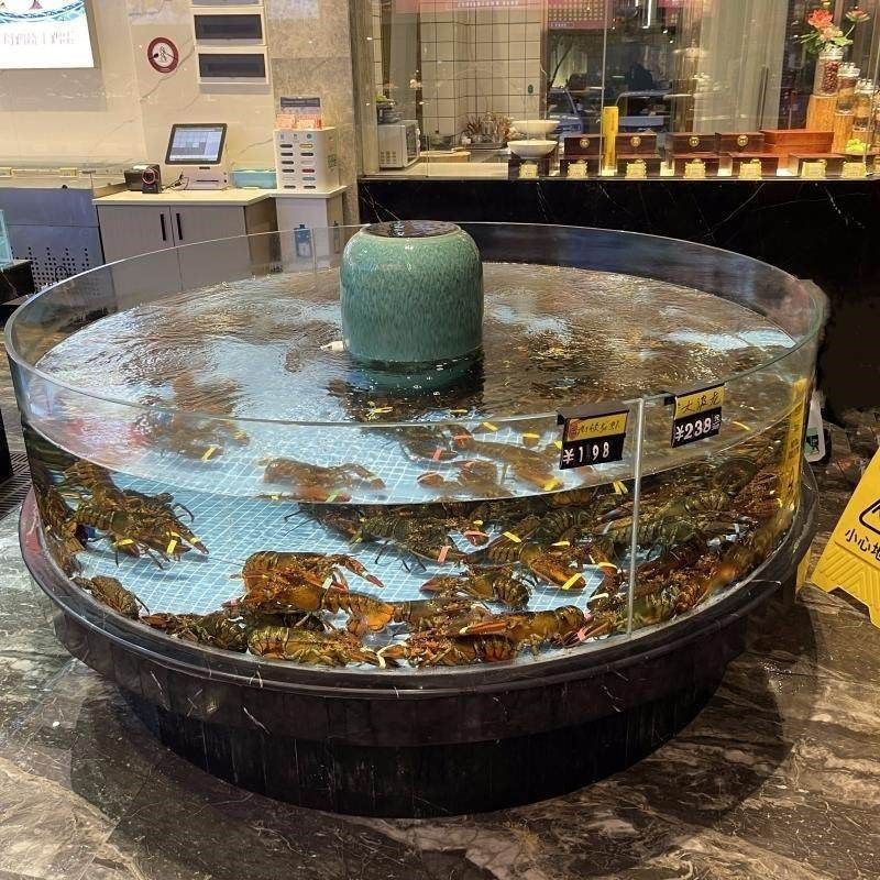 商用超市贝类池圆形海鲜池固定式海鲜鱼缸高档酒店水产缸  海水缸,宠物/宠物食品及用品,海鲜缸/大型异形缸,淘宝优惠券,粉丝福利购,淘宝优惠卷
