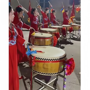 新款打鼓服女腰鼓盘o鼓队队服喜庆演出套装舞台服装秧歌服广场舞