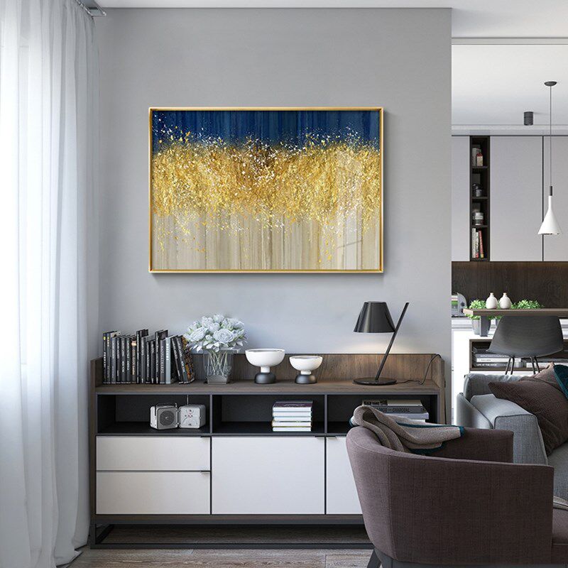 大尺寸电表箱装饰画现代简约配电箱遮挡画长款客厅电闸箱挂画定制