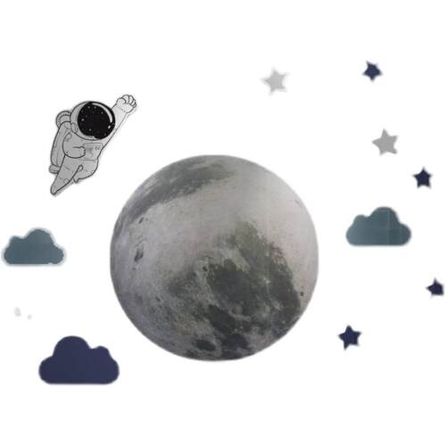 0WYV太空主题墙贴纸儿童房间布置幼儿园环创男孩区卧室床头墙面装