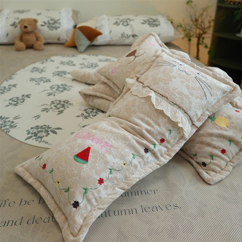 A类母婴纯棉双层纱幼儿园卡通枕侧睡枕枕荞麦壳枕防侧翻安抚可拆,床上用品,功能枕/保健枕/养生枕,淘宝优惠券,粉丝福利购,淘宝优惠卷