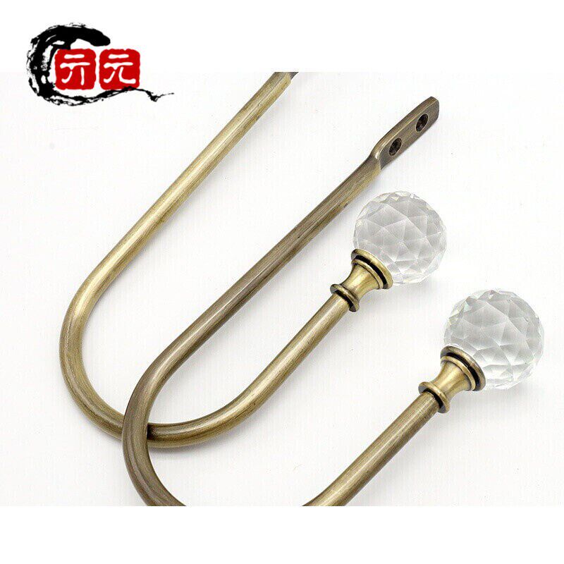 窗帘挂钩墙钩壁钩简约U型窗帘扣绑带勾窗帘夹钩子无需挂球金黄一