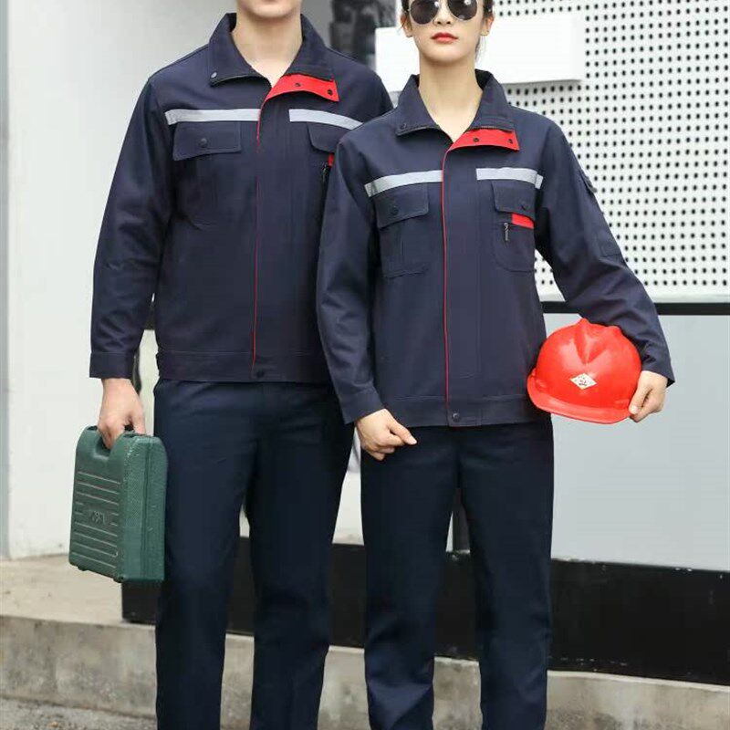 工装制服工作服男春秋套装劳保汽修理服车间工程服长袖印字印logo