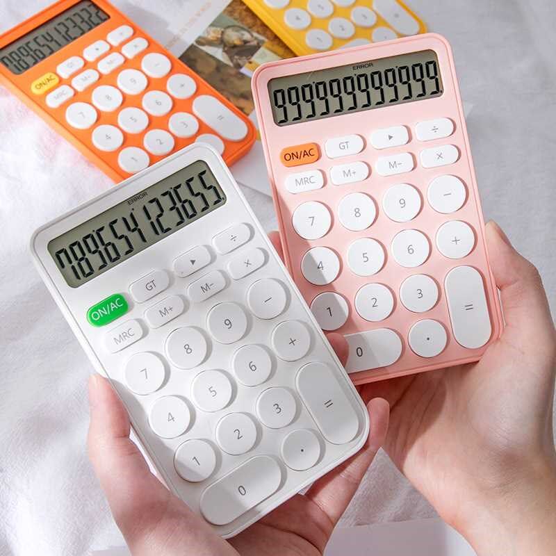 计算器女神款可爱迷你大屏大按键小型计算机会计计算机器办公
