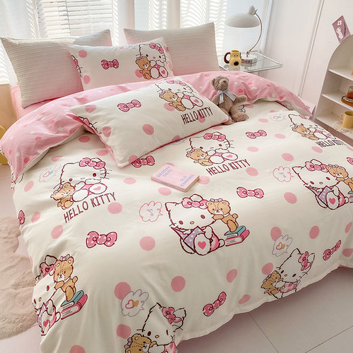 定制尺寸被套儿童kt猫120x150x180x200x110x140x160x210纯棉定做