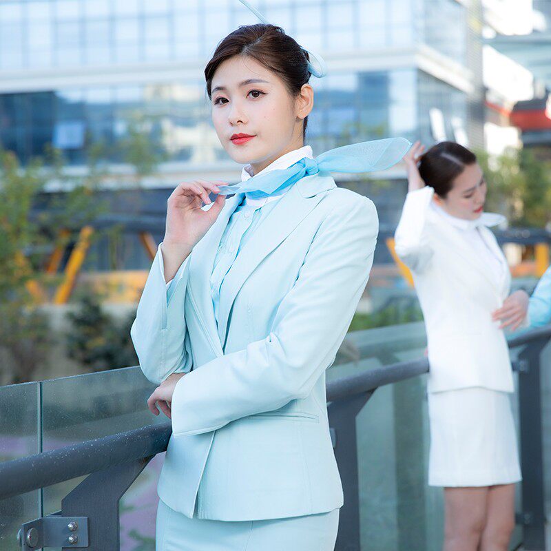 工作服女高端职业套装医美售楼部酒店珠宝店工P装大韩航空空姐制