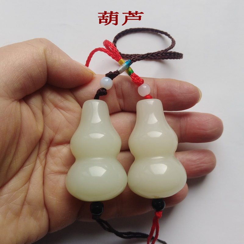 吉祥葫芦旺宅招财随身携带保平安白玉葫芦挂件手把件家居饰品摆件