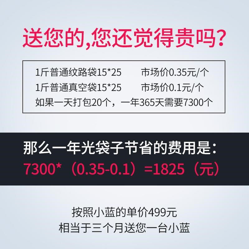 厂促光面塑料袋自封机口机封食品真空封包机两家用湿全自动包装商