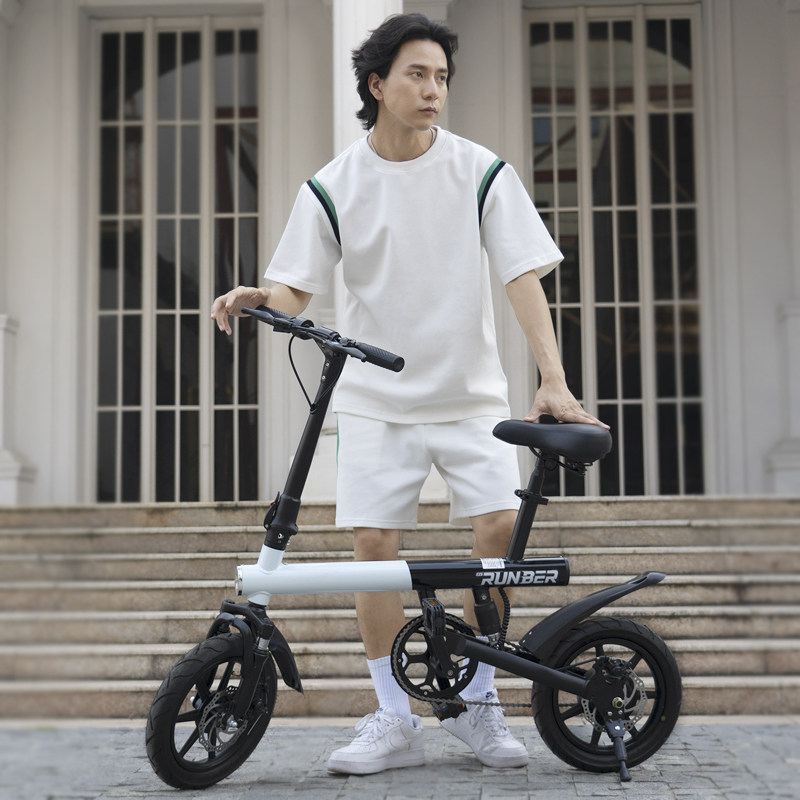 电动车脚踏便携迷你折q叠男女士小型锂电代步超轻便电动助力自行