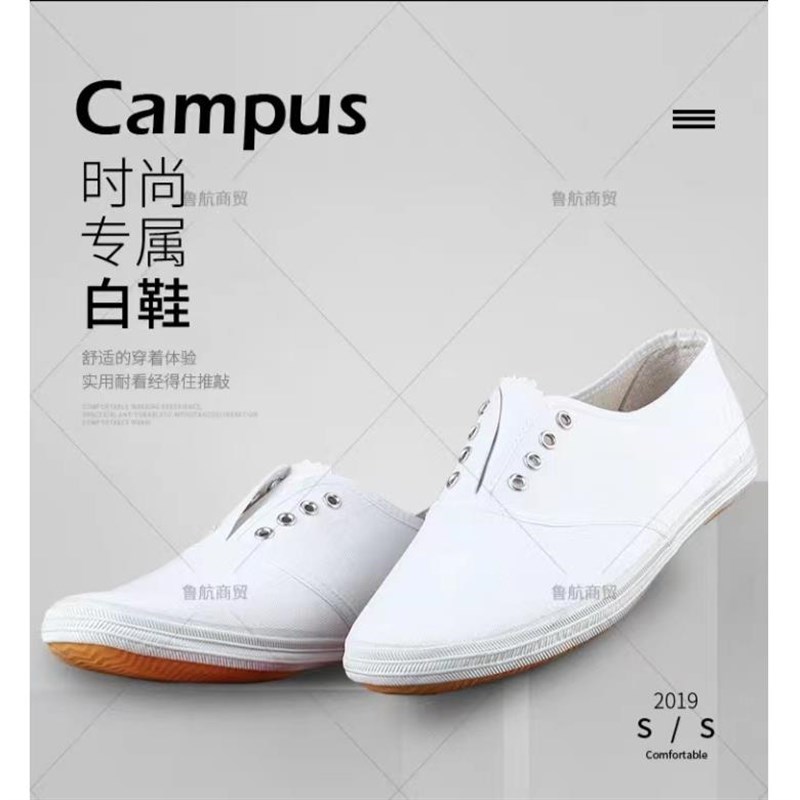 帆布鞋武术太极小白布鞋男女工作春款白色网球鞋运动软底透气成人
